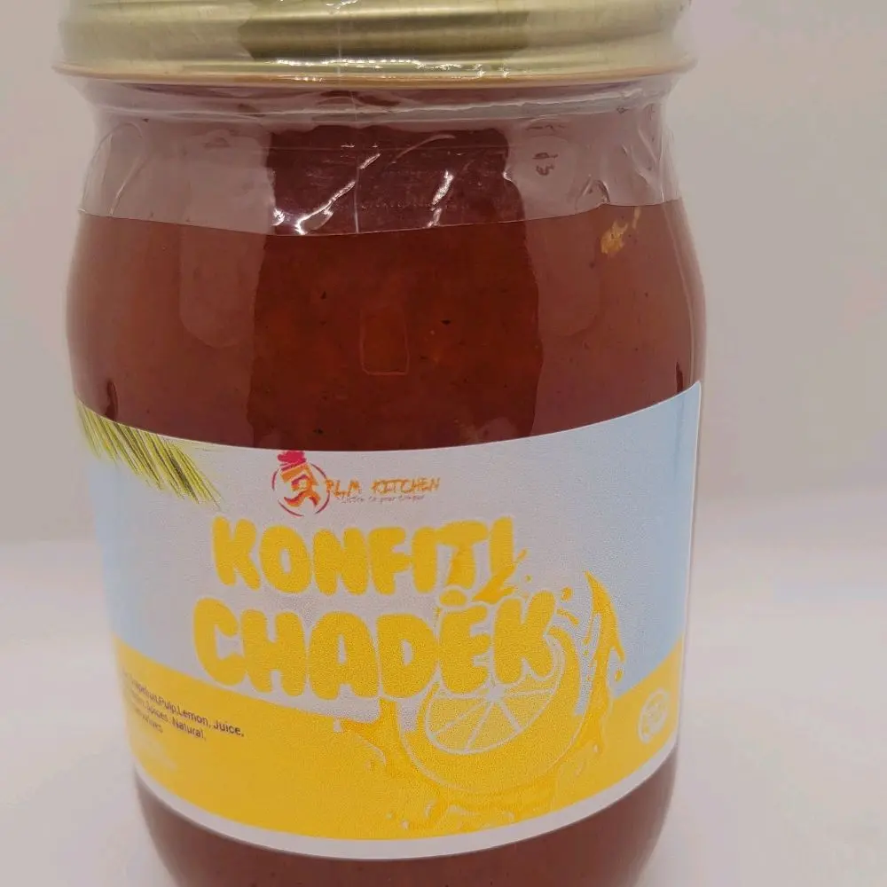Konfiti Chadèk Grapefruit Jelly - Refreshing Taste, Bright Fruity Flavor, Perfect for Breakfast & Snacks, Versatile Usage, Smooth Texture