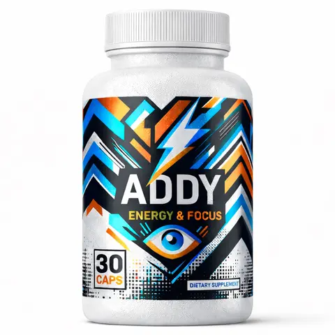 ADDY ENERGY – Best Adderall Alternative – Natural Energy Supplement for Focus & Memory – Brain Booster & Energy Vitamins for Men & Women – Premium Focus & Energy Support – High-End Cognitive Formula – 30 Day Supply Fitness Edible