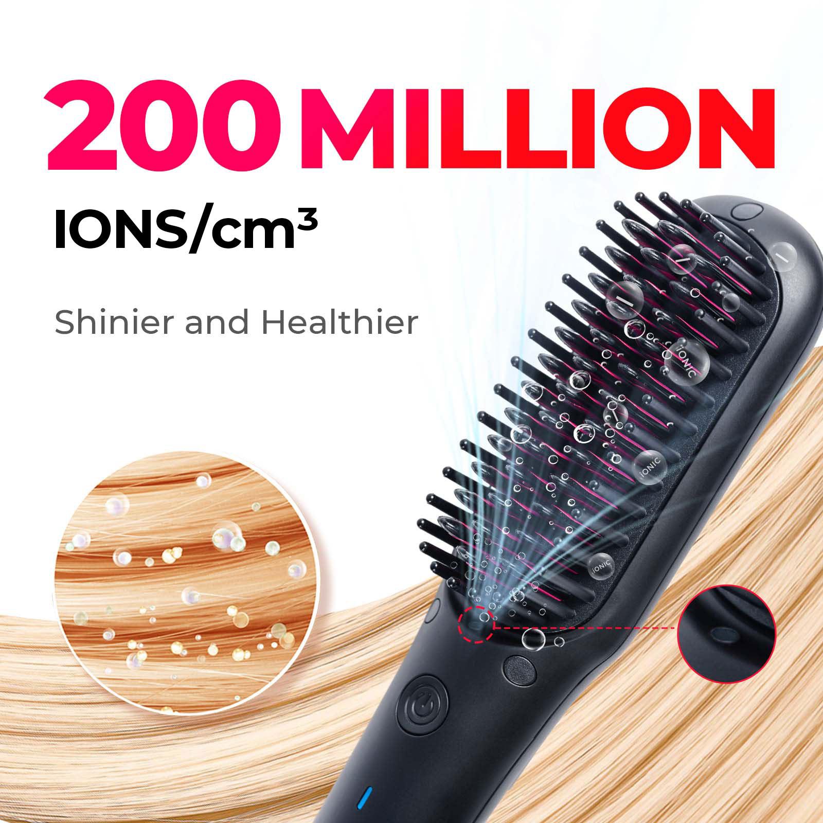 TYMO iONIC MINI-Hair Straightener Brush - Lightweight and Comfortable handle muk straightener Straightening Comb Straightening Iron