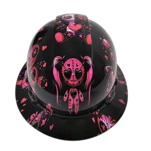 Hot Pink Voodoo Dolls - Custom Hydro Dipped Full Brim Hard Hat
