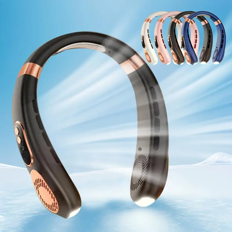 Portable Fan, USB Rechargeable 5-Speeds Fan Portable Neck Fan with Digital Display, Silent Operation Neck Fans, Personal Cooling Fan for Home, Office,