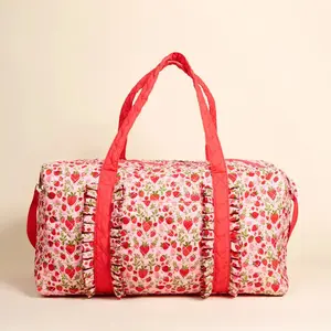 On-The-Go Quilted Weekender Bag-Strawberry Fields