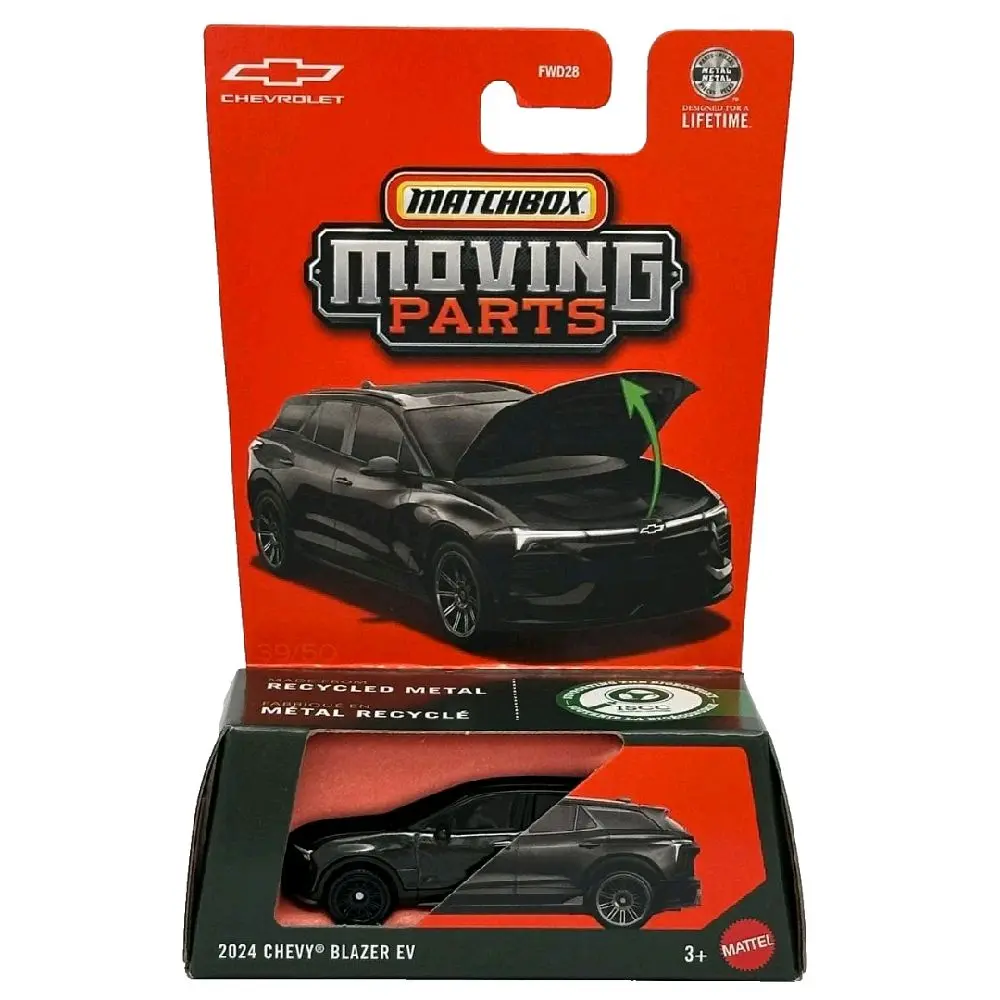 2024 Chevy Blazer EV Black 2026 Matchbox 1/64 Scale Accurate Collectible Model Car - Diecast with Moving Parts, Mini Display Toy for Model Cars Enthusiasts