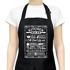 Funny Aprons for Women with Pockets, Cute Cooking Baking Kitchen Aprons for Mom Chef, Gifts for Birthday Christmas