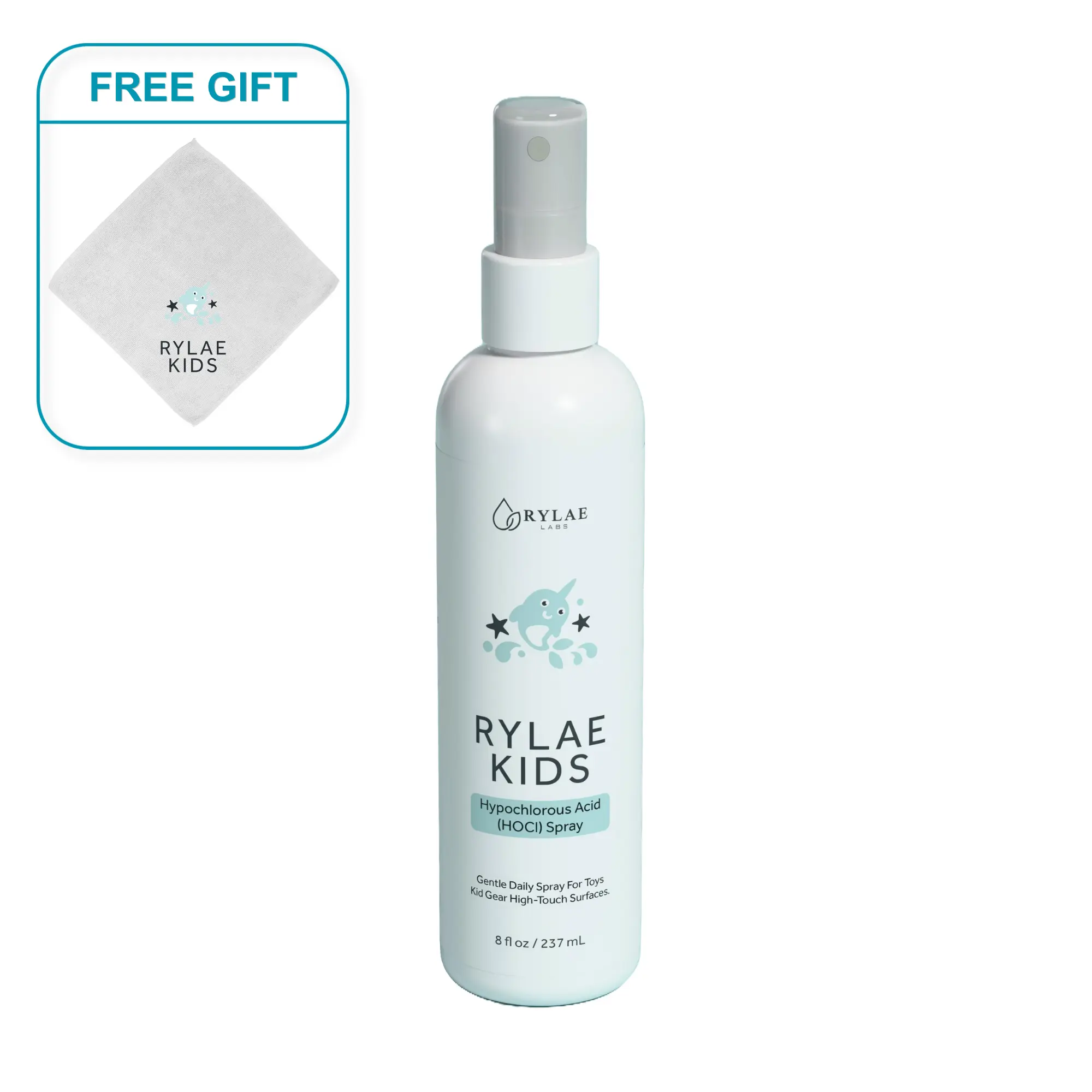 Rylae Kids Everyday Toy & Surface Cleaning Spray | Powered by HOCl (Hypochlorous Acid), 8 oz Cleaner Powerful Cleaner Cleaner