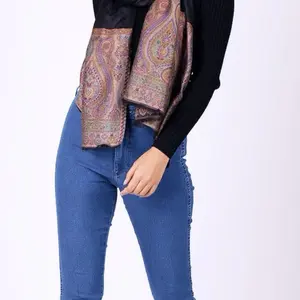 Kani Kashmiri Shawl in Pashmina - Colorful Design with Intricate Detailing, Lightweight Warm Fabric, Wide and Long Length for Winter Wear