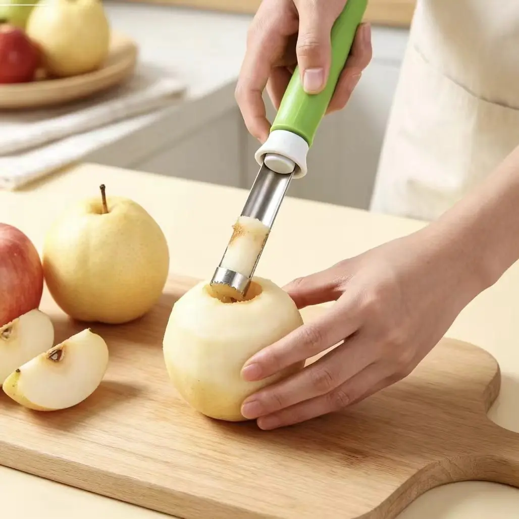 2-in-1 Fruit Corer & Peeler with Comfort Grip, Multi-Purpose Kitchen Tool for Apple, Pear & Potato-3