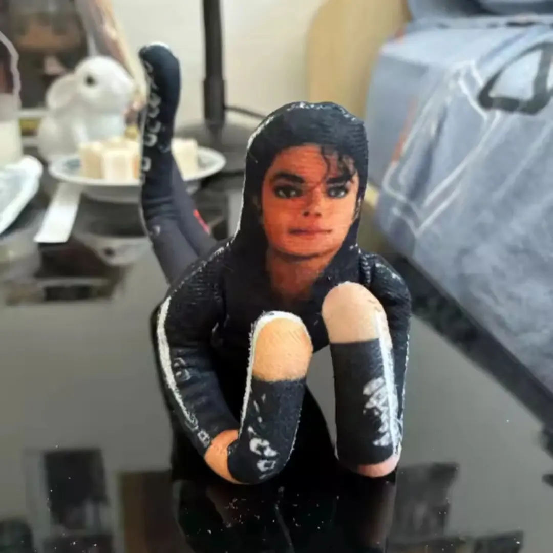 2026 Michael Jackson Inspired Plush Doll, Pop Music Cosplay Stuffed Figure, Poseable Room Decor Collectible Gift for Fans