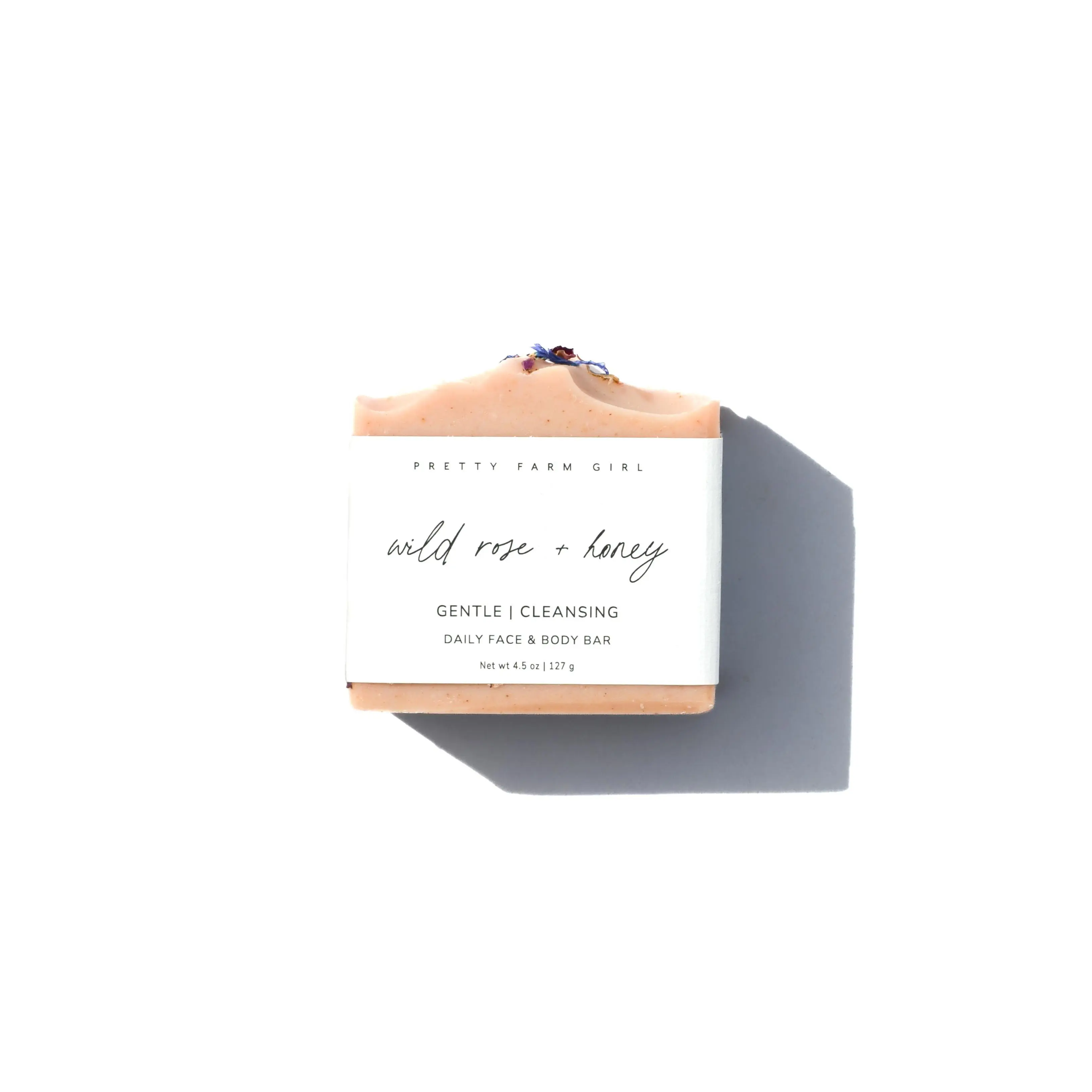 [Pretty Farm Girl] Wild Rose + Honey Handmade Tallow and Goat Milk Soap Bar – Gentle Floral Cleanse (141g / 5 oz)
