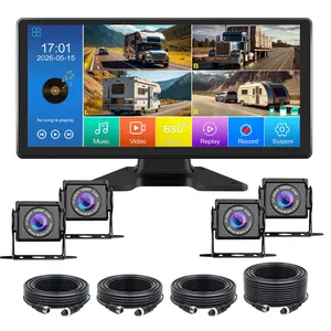 VEKOOTO RV Camera System, 4K Backup Camera with 10.36'' Touch Screen, Waterproof 4 AHD Rear Side View Camera, for Truck/Semi-Trailer/Camper/RV/Bus fathersdaygift
