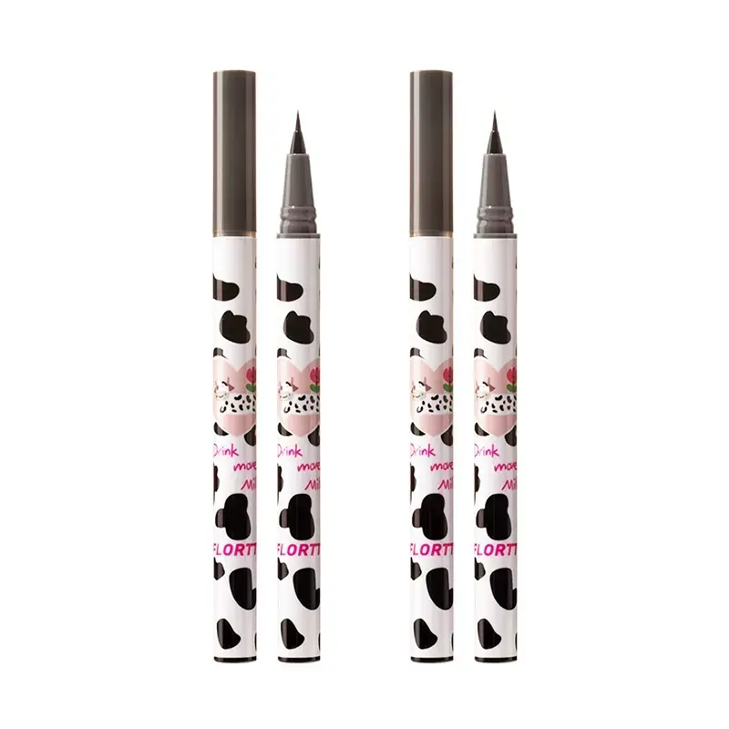 Flortte Wow So Light Eyeliner/Silkworm Pen Liquid Eyeliner - Cool Tea Brown Color