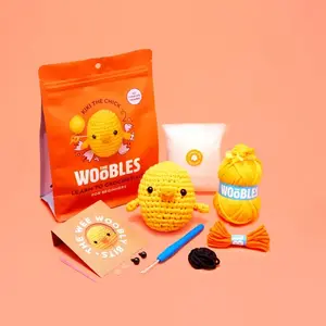 The Woobles Beginner Crochet Kit Kiki the Chick with Video Tutorials Easy Peasy Yarn 4mm Hook Stuffing Eyes Needle Stitch Markers for Ages 12+