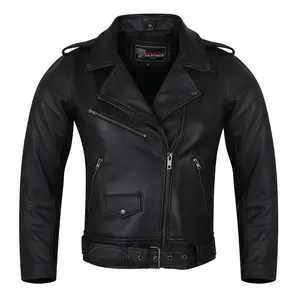 Ladies Premium Lightweight Goatskin Classic Motorcycle Leather Jacket MCJ