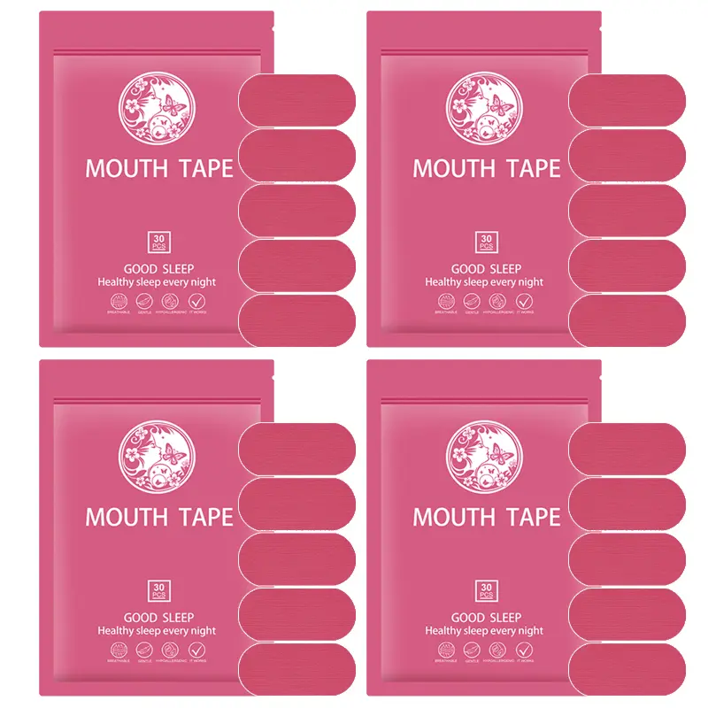 Mouth Tape for Sleeping - 120 / 60 / 30 Pcs, 4 / 2 / 1 Month Supply, Pink,Black ， ultra breathable Anti-Snoring ， Comfort ， Gentle Adhesion, Sports Accessories, Improves Sleep Quality, Unisex，sleep aid healthcare ， super， sensitive skin