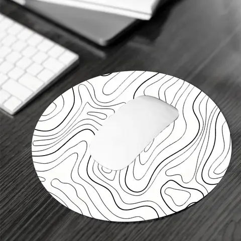 Topographic Line Pattern Mouse Pad, Rectangle Gaming Mouse Pad, Non-slip Rubber Pad, Multi-size Mousepad Suitable for Laptop, Desktop Computer Games, Mouse Mat