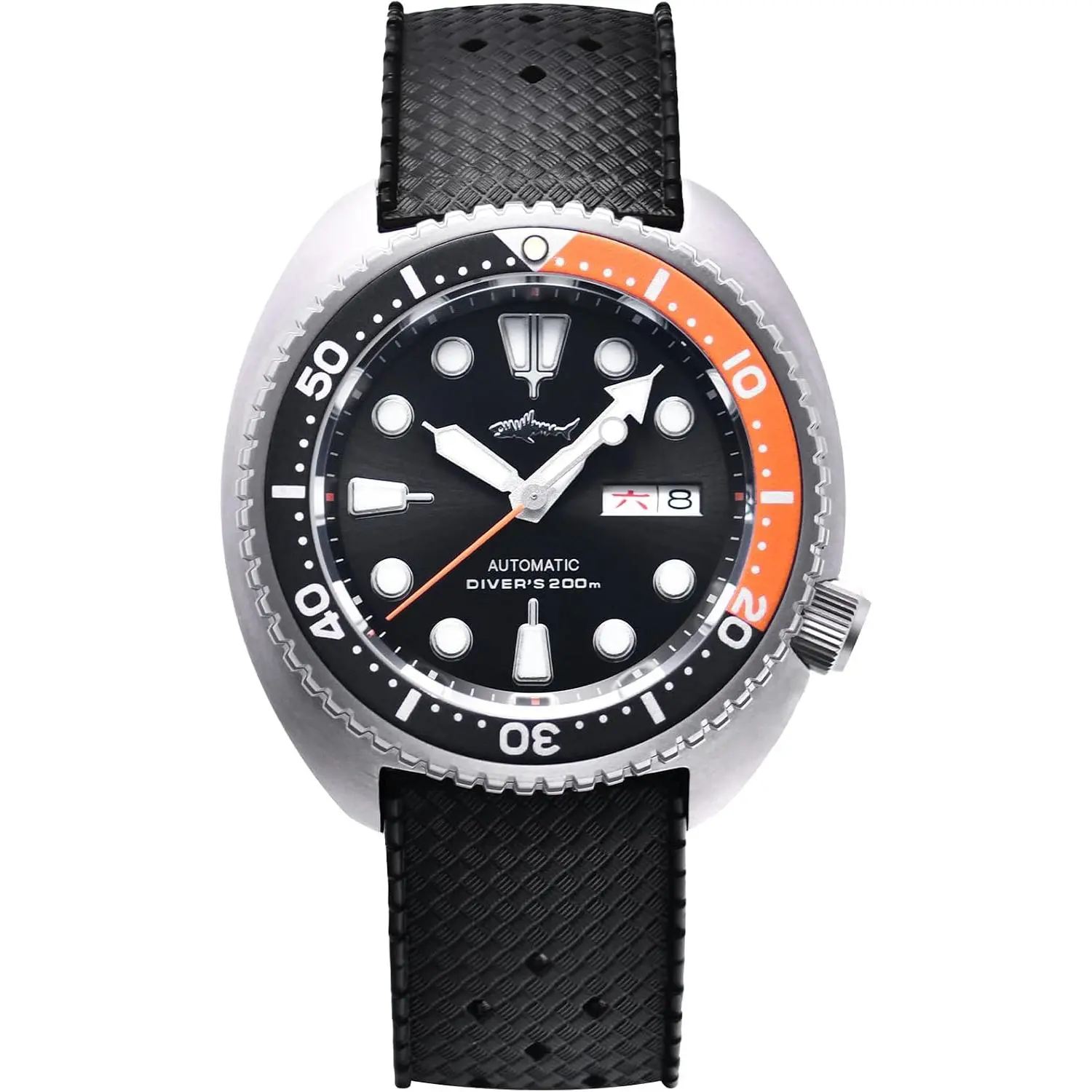 HEIMDALLR Men's Titanium Automatic Diver Watch, 45mm Round Face with Analog Display, Sapphire Crystal, C3 Luminous, Date and 200M Water Resistance