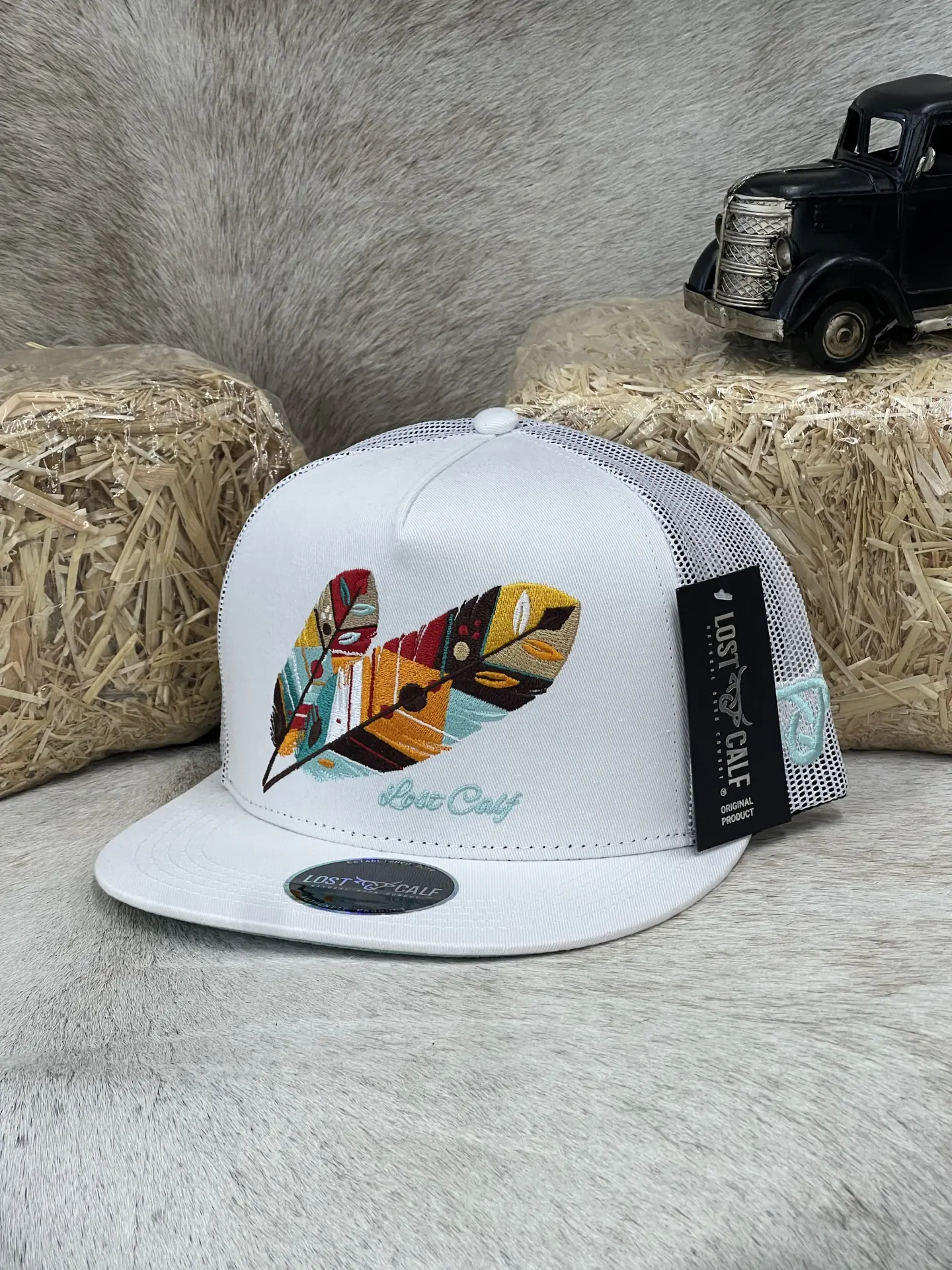 Lost Calf Hat Tribe White Flat