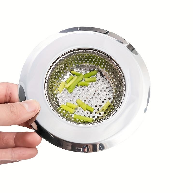 4-piece stainless steel kitchen sink filter -4.5-inch wide edge stainless steel drainage basket, double-layer sink drainage collector, suitable for standard bathroom, toilet, and kitchen drainage filters Drain Strainer Bags