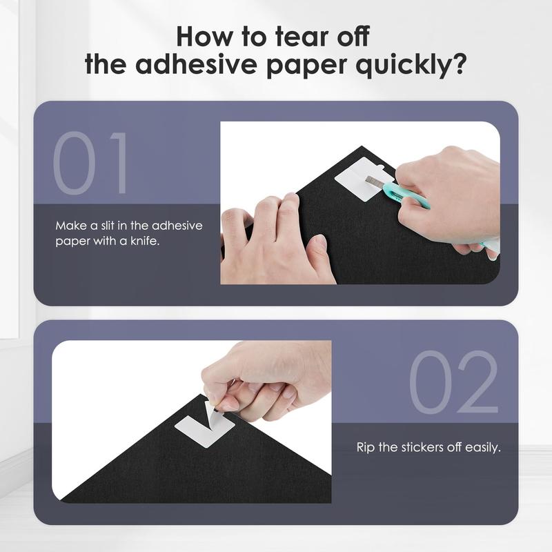 12 Pack Cork Bulletin Board for Wall - 48"x36" Sound Absorbing Felt Tiles with Removable Adhesive Tabs for Home Office Kitchen