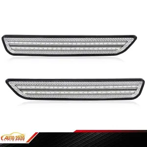 Fit For 10-14 Ford Mustang LED Strip Front Fender Lamp Side Marker Light White
