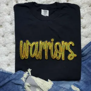 Warriors Gold Sequins Patch