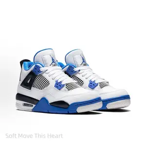 Mid-top basketball shoes, blue and white, unisex