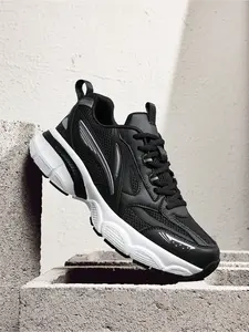 Men's Casual Thick Sole Non-Slip Sports Shoes, Breathable Dad Shoes for Spring Outdoor Running and Gym Use, High Quality Fashion Footwear