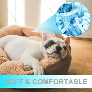 Bean Bag Filler Foam, Shredded Gel Memory Foam Filling, Premium Soft and Comfortable Pillow Stuffing Foam for Couch Cushion Dog Bed Chair Arts Crafts Stuffed Animal