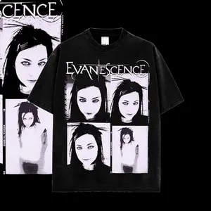 [$$$MANLIFE] Evanescence Amy Lee Retro Unisex 100% Heavyweight Cotton T-Shirt – Evanescence Sanctuary World Tour 2026 100% Heavyweight Cotton, Classic Gothic Rock Cotton Tee, Nu Metal Rock Band Shirt, Gift for Rock Fans