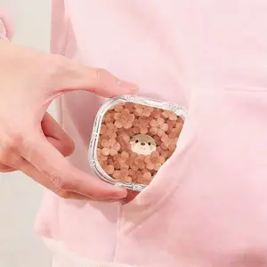 Brown Floral Otter Printed Retainer Box Ins Style Denture Storage Case Multi Scene Orthodontic Retainer Box Lightweight Drop Resistant Invisible Aligner Holder