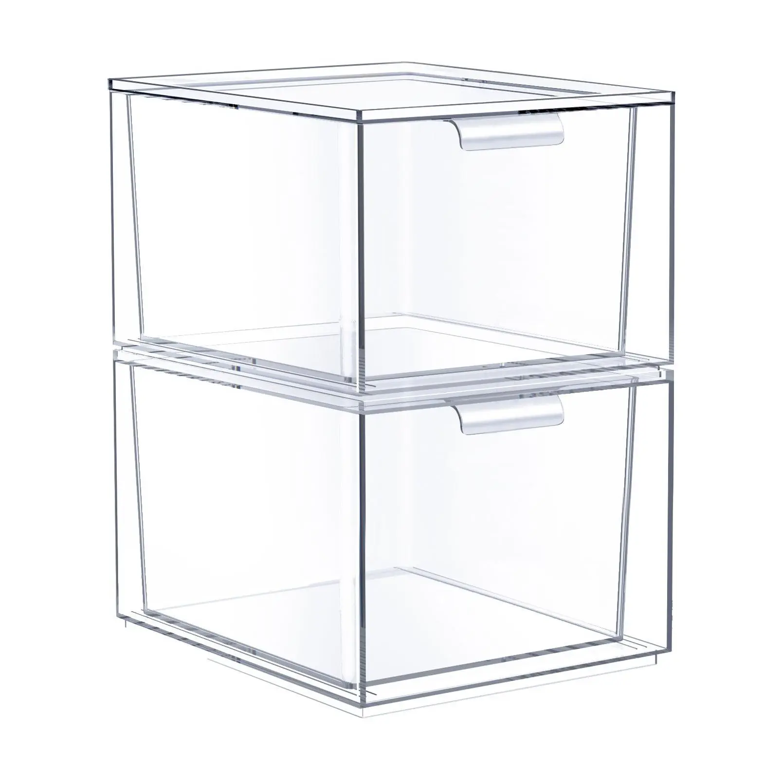 Sorbus 2 Pack Makeup Organizer - Clear Stackable Drawers Sorbus 2 Pack Makeup Organizer - Clear Stackable Drawers