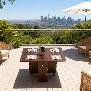 Multifunctional Folding Dining Table with Wall-Mounted Sideboard & Storage for Small Apartments