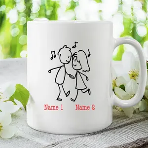 Personalized [SEND CUSTOM VIA MESSENGER] When I Tell You I Love You Mugs, Singing Couple Ceramic Coffee Mug
