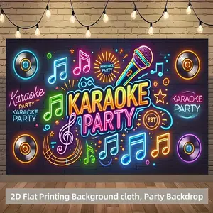 2D Flat Polyester Fabric Backdrop Banner, 1pc 91x71in Decor - No Power Required, Easy Hanging - Birthday Party Home & Festive Supplies