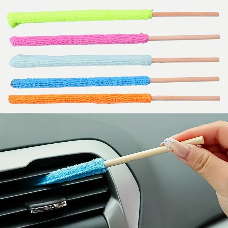 10pcs Ultra-Soft Microfiber Duster With Extendable Bamboo Handle - Perfect For Cars, Blinds & Hard-To-Reach Areas - Washable & Reusable