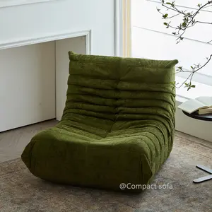 ComPact Togo Sofa, bean bag, Caterpillar Sofa, Sack Big Beanbag Chair for Adults Chenille Fabric 1 Whole Memory Foam Lounger Chair for Living Room, Bedroom, Dorm, Office