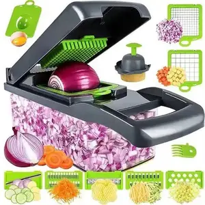 Multifunctional 16 In 1 Fruit Vegetable Onion Slicer Dicer Spiralizer Shredder Hand Graters Vegetable Chopper Cutter