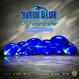 PD Professional 7-Piece B20 Blue Bronze Cymbal Set 14/16/18/20 Inch Hi-Hat Crash Ride Gong & Cymbals Kit From Top Supplier