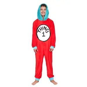 Thing 1 to 6 Interchangeable Patches Adult Union Suit