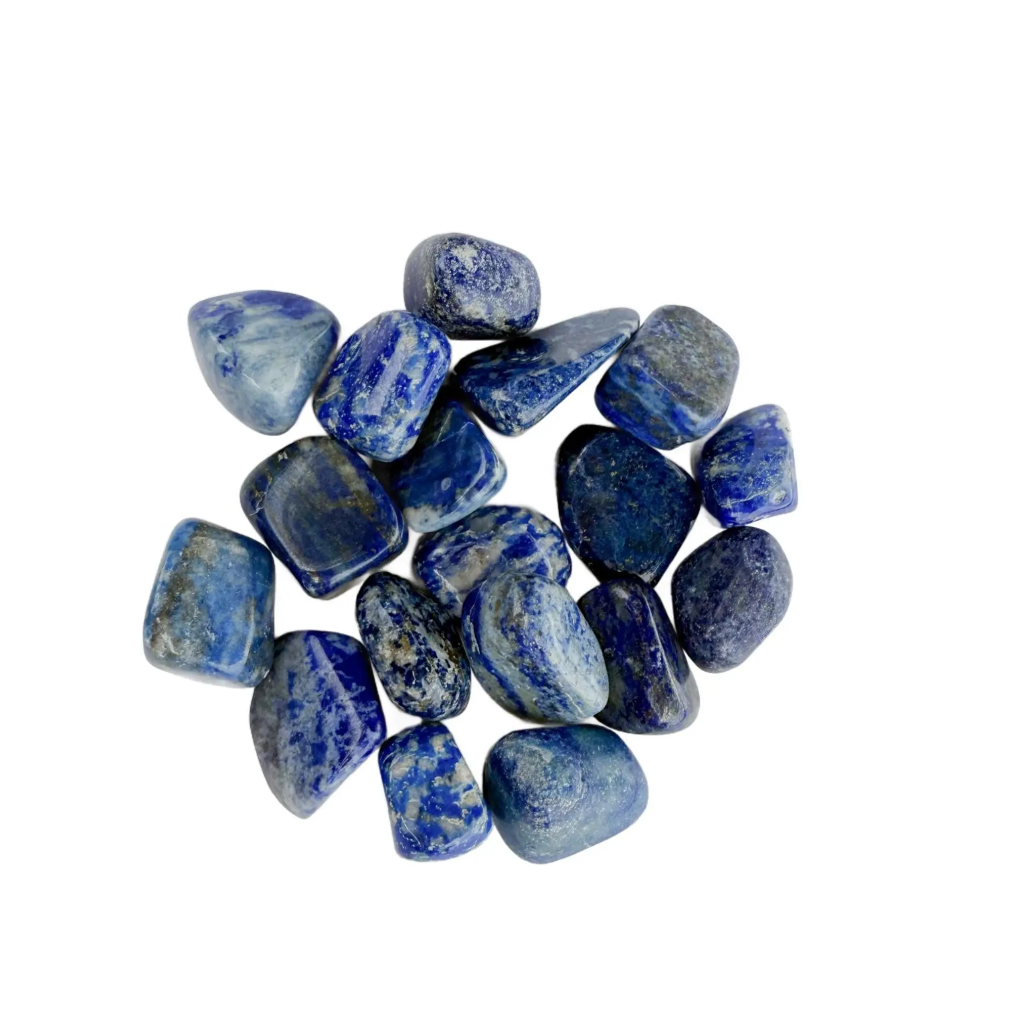 Natural Lapis Lazuli Polished Tumbled Crystal - 1 Natural Gemstone with Inclusions, Golden Flecks, Polished Finish, Third Eye Chakra Healing Work, Religious Home Decor Supply, Spiritual Gift for Sagittarius with Serenity, Truth, Wisdom Benefits