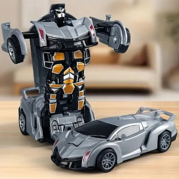 1pc Compact Mini Transformable Robot Car Toy with Collision-Activated Design, Authentic Poses for 6-8 Years Action-Play Enthusiasts (Toys & Hobbies, Games & Puzzles, Magic Acrobatics Equipment), Dynamic Car And Robot Modes