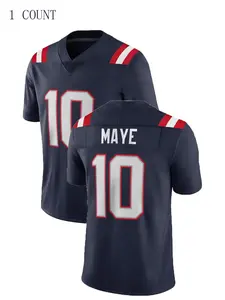 Men's MAC Jones Game Jersey, Breathable Embroidered Sports Shirt for Training & Competition, V-neck T-shirts, Men's Sportswear, Athletic Training Apparel