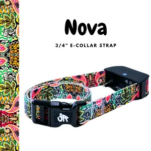3/4" Replacement E-Collar Strap – Soft, Lightweight Polyester | Adjustable Fit 12"–26" Neck | Nova