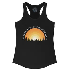 The Darkness Ends When You Let The Light In Racerback Tank