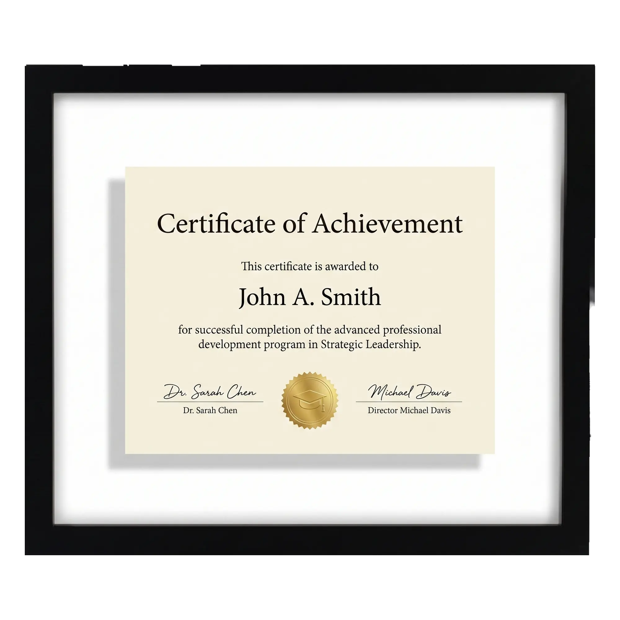 Americanflat Modern Floating Picture Frame Without Mat for Certificates & Photo Prints - Clear Protective Front Ready-to-Hang Design