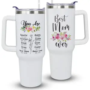 40oz Mom Tumbler With Handle,Mothers Day Gifts for Mom from Daughter Son,Best Mother Gifts and Birthday gifts,Mother Coffee Cups with Lid ，Stainless Steel Travel Mugs