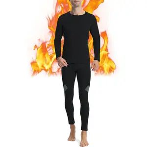 Mens Thermal Underwear Set：Fleece Lined Long Johns for Men Thermal Shirts and Pants Base Layer Cold Weather ThermalsGift