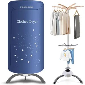 Portable Clothes Dryer, 900W  Drying & Large Load Capacity for Laundry and Shoes - Compact Mini Dryer Machine for Travel, Apartments, RV, Dorm Blue