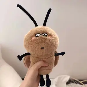 Cute Cartoon Cockroach Plush Toy Keychain, Funny Halloween Christmas Thanksgiving Gift, Creative Hanging Decoration for Bags