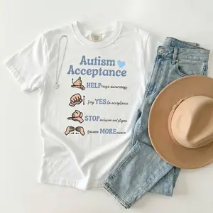 Comfort Colors Autism Awareness Shirt, Autism Acceptance Graphic Tee, SPED Teacher Gift T-shirt, Autism Support Shirt, April Autism Month Tee